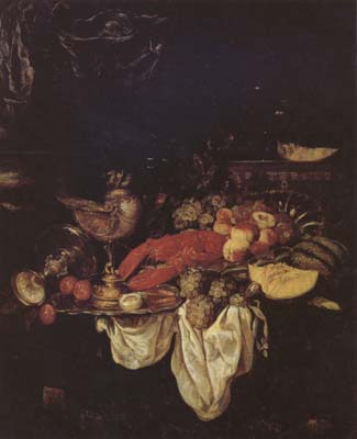 BEYEREN, Abraham van Large Still Life with Lobster (mk14)